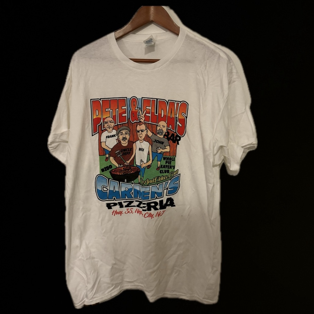 Novelty Pizzeria Shirt Sleeve Shirt - Size: XL - White